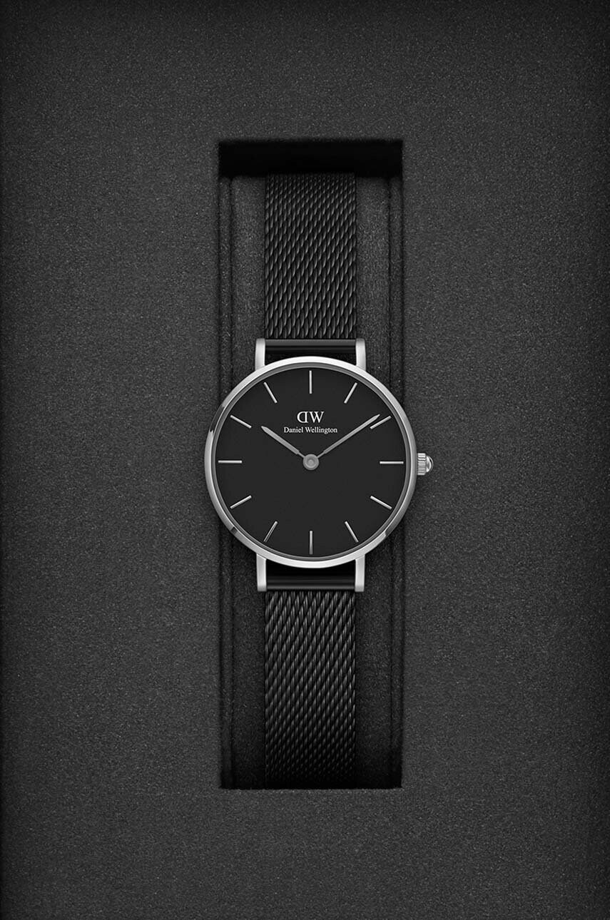 Годинник Daniel Wellington Petite 28 Ashfield жіночий колір чорний