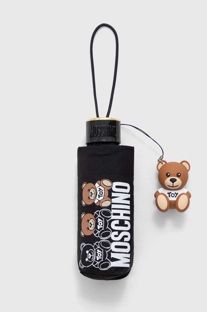 Парасоля Moschino колір чорний 8061 SUPERMINIA