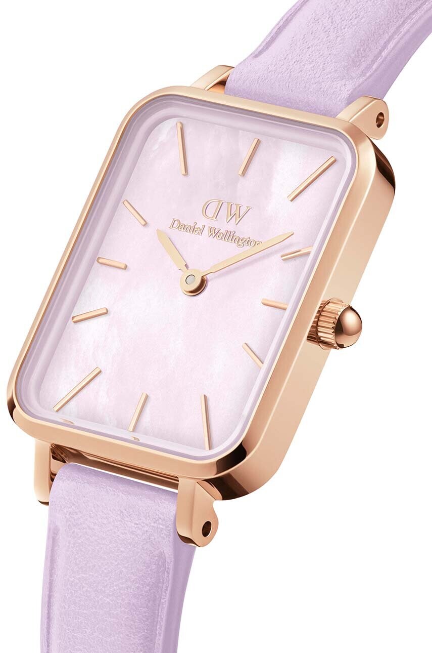 Годинник Daniel Wellington Quadro Lavender жіночий колір фіолетовий