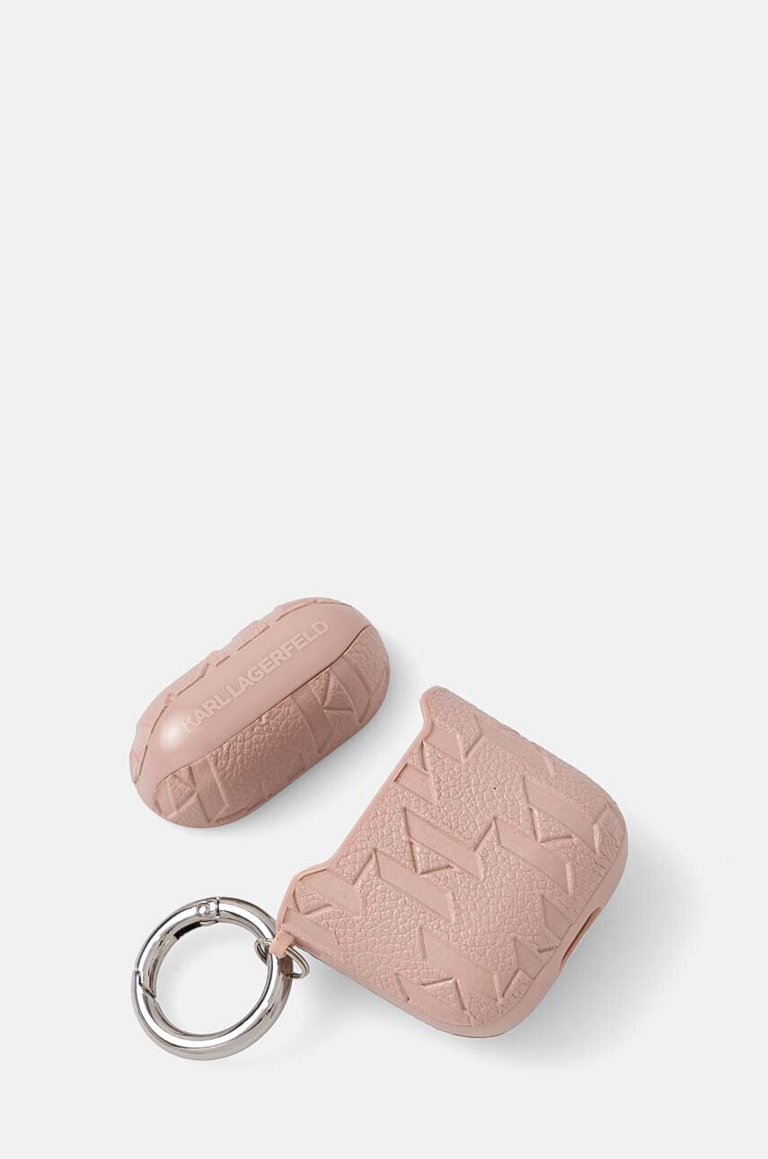 Чохол для airpod Karl Lagerfeld AirPods 1/2 cover колір рожевий KLA2PGKCPP