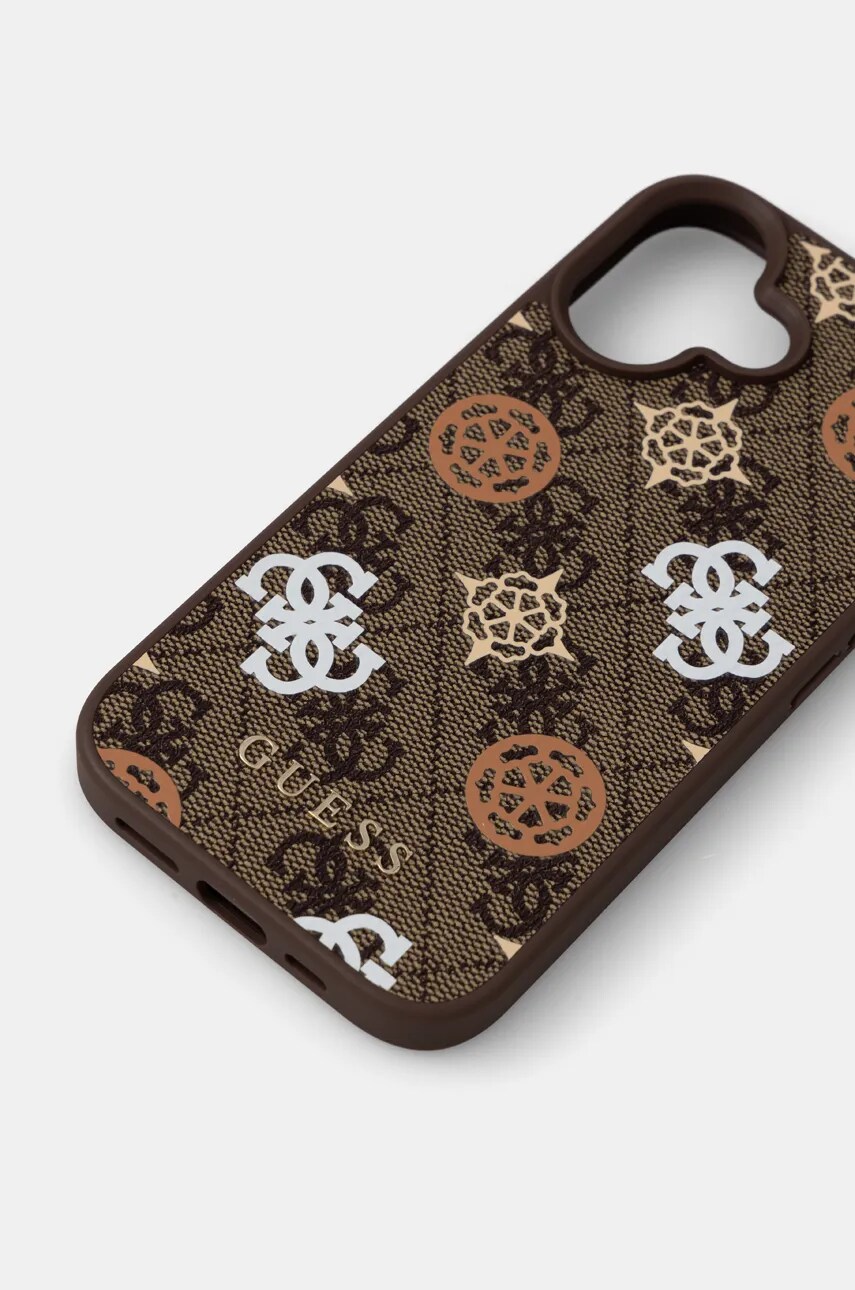 Чохол на телефон Guess iPhone 16 6.1 колір коричневий GUHMP16SP4PWPW