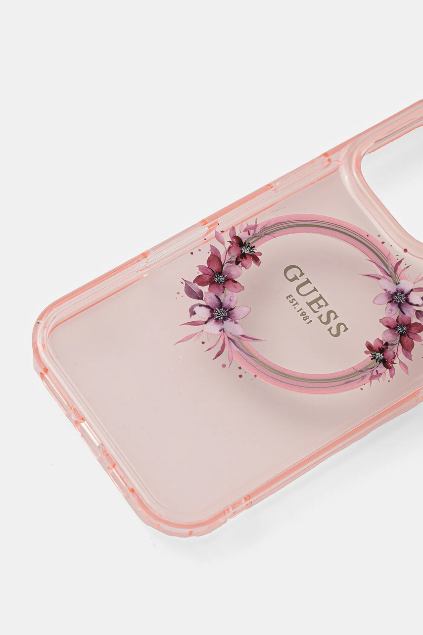 Чохол на телефон Guess iPhone 16 Pro 6.3 колір рожевий GUHMP16LHFWFCP