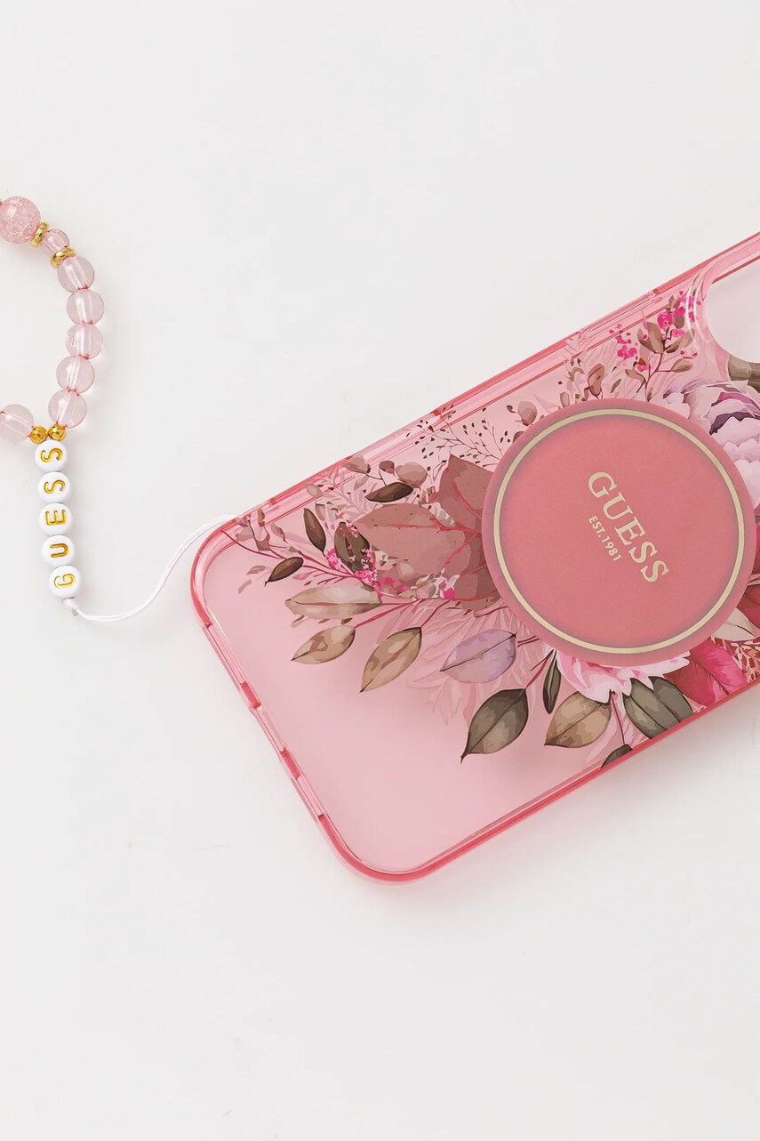 Чохол на телефон Guess iPhone 16 Plus 6.7 колір рожевий GUHMP16MHFWBRCESP