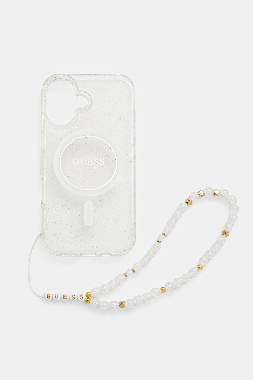 Чохол на телефон Guess iPhone 16 6.1 колір прозорий GUHMP16SHGCRELST
