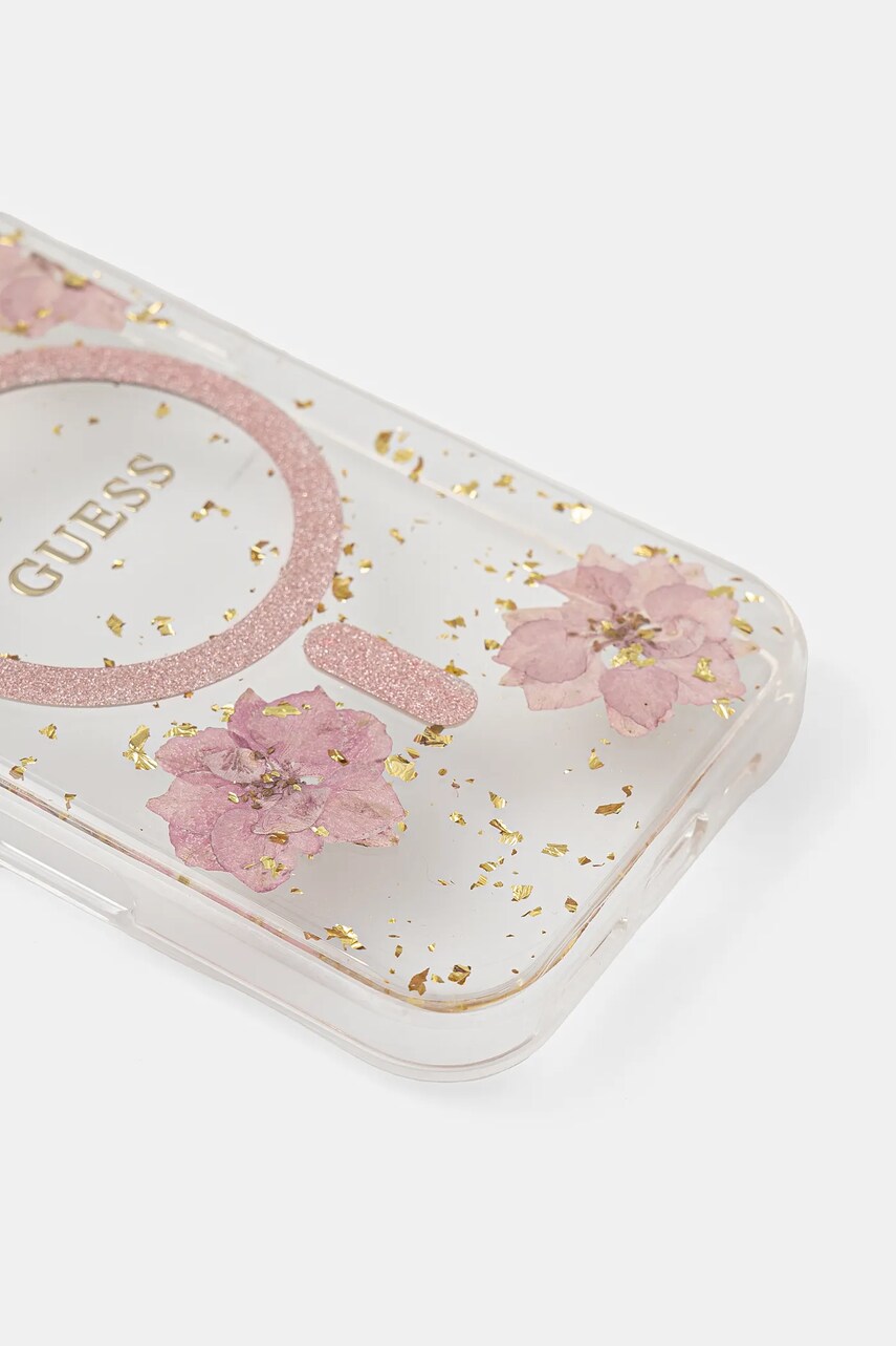 Чохол на телефон Guess iPhone 16 6.1 колір рожевий GUHMP16SRBFGFGMP