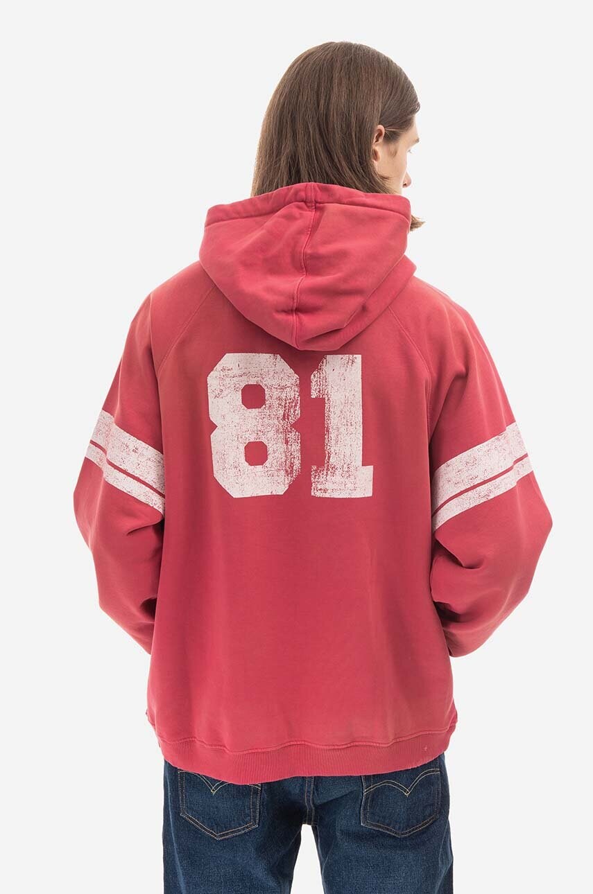 Бавовняна кофта Guess чоловіча колір рожевий з капюшоном візерунок Bluza GUESS USA Washed Hoodie M2BQ00KBB40 G1CG M2BQ00.KBB40-CYSM
