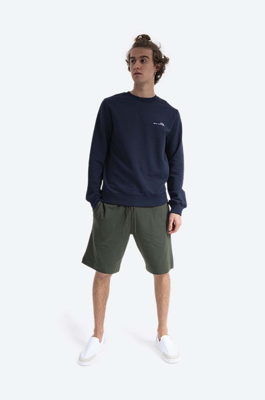 Бавовняна кофта A.P.C. Sweat Item чоловіча колір синій однотонна COEAS.H27608-DARKNAVY