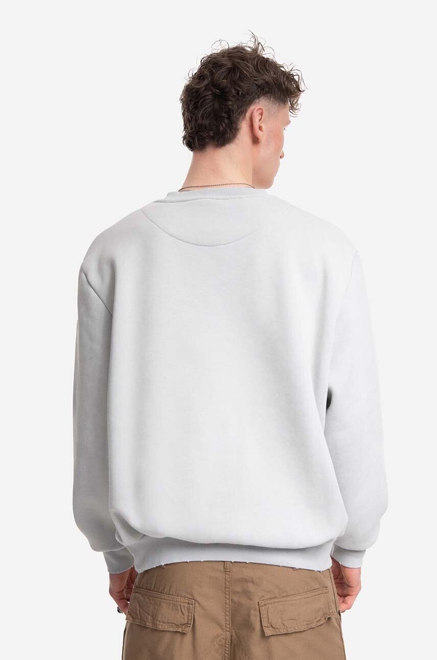 Бавовняна кофта Karl Kani Chest Signature Destroyed чоловіча колір сірий з аплікацією 6029144-GRAY