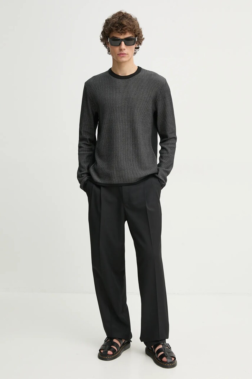 Светр Rag & Bone чоловічий колір чорний легкий MBS23S011UC11
