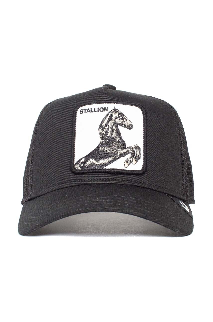 Шапка Goorin Bros колір чорний з аплікацією