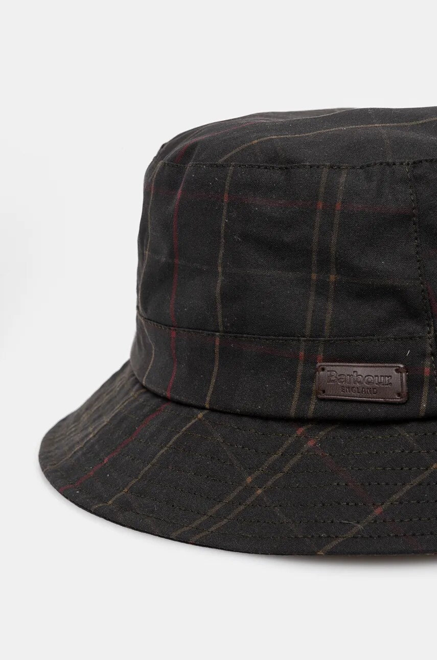 Капелюх Barbour колір зелений з бавовни MHA0569
