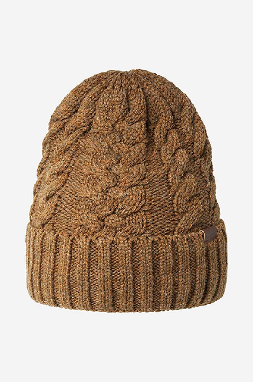 Шапка Kangol Cable Beanie HEATHER колір коричневий з товстого трикотажу K3376HT-TANHEATHER