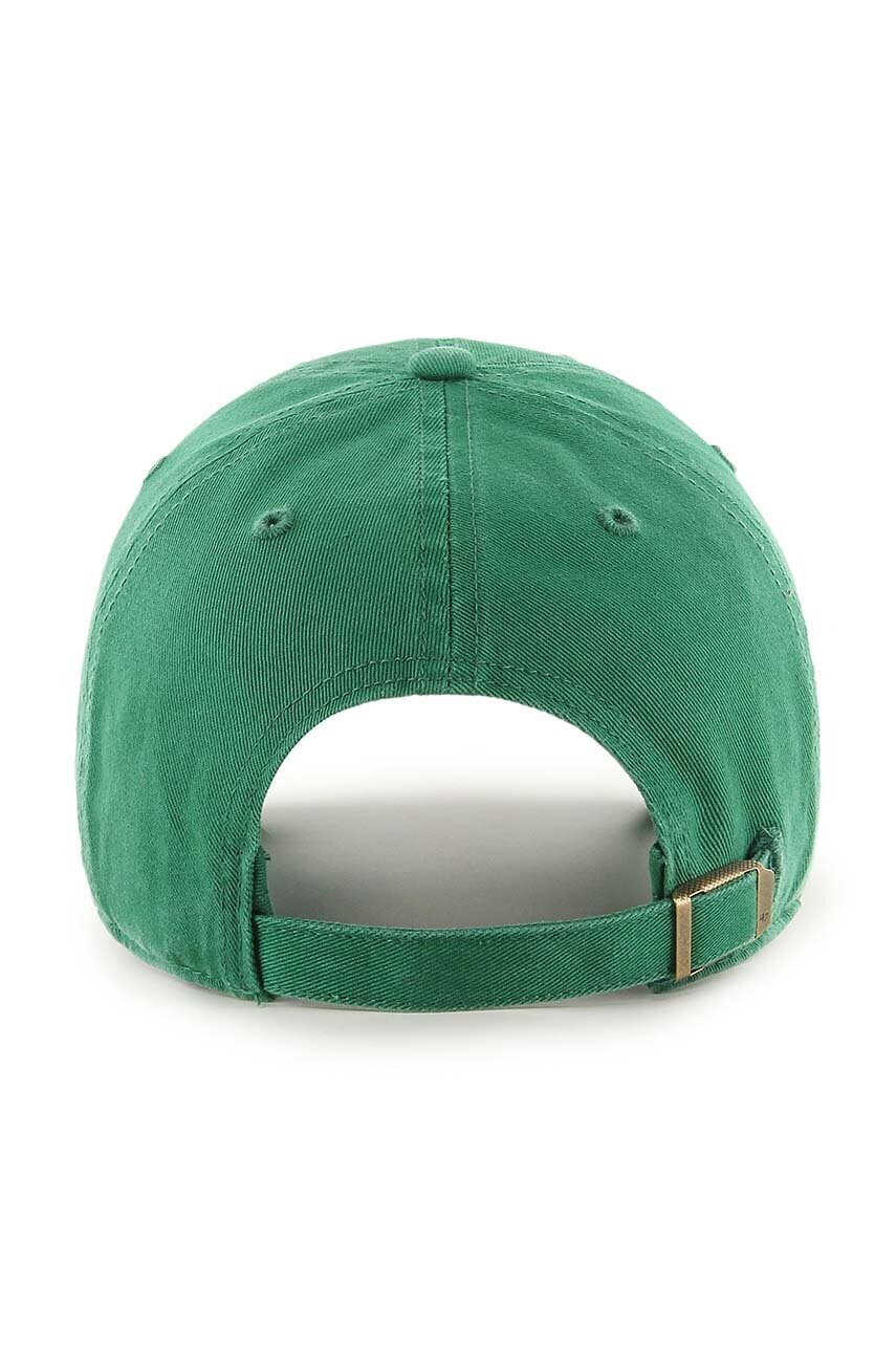 Бавовняна бейсболка 47 brand MLB Oakland Athletics колір зелений з аплікацією B-NLRGW18GWS-KYA