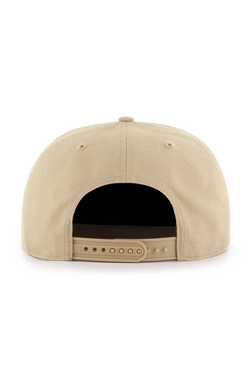 Кепка 47 brand MLB New York Yankees колір бежевий з аплікацією B-NSHOT17WBP-KHB