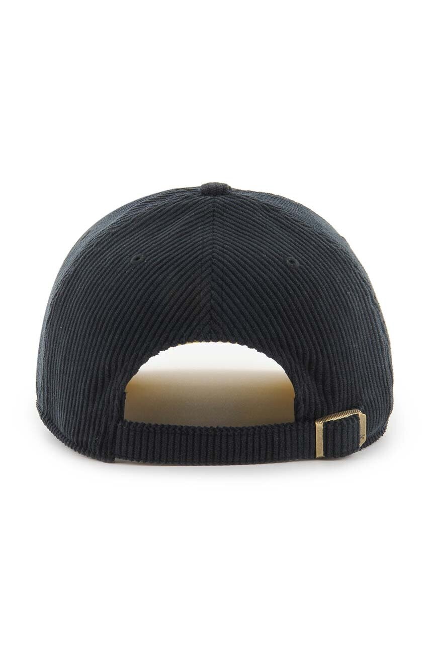 Вельветова кепка 47 brand MLB Pittsburgh Pirates колір чорний з аплікацією B-SKYMF20EWS-BK