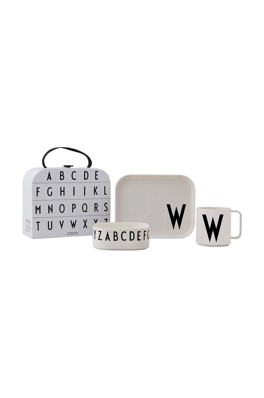 Дитячий набір для сніданку Design Letters Classics in a suitcase W 4-pack