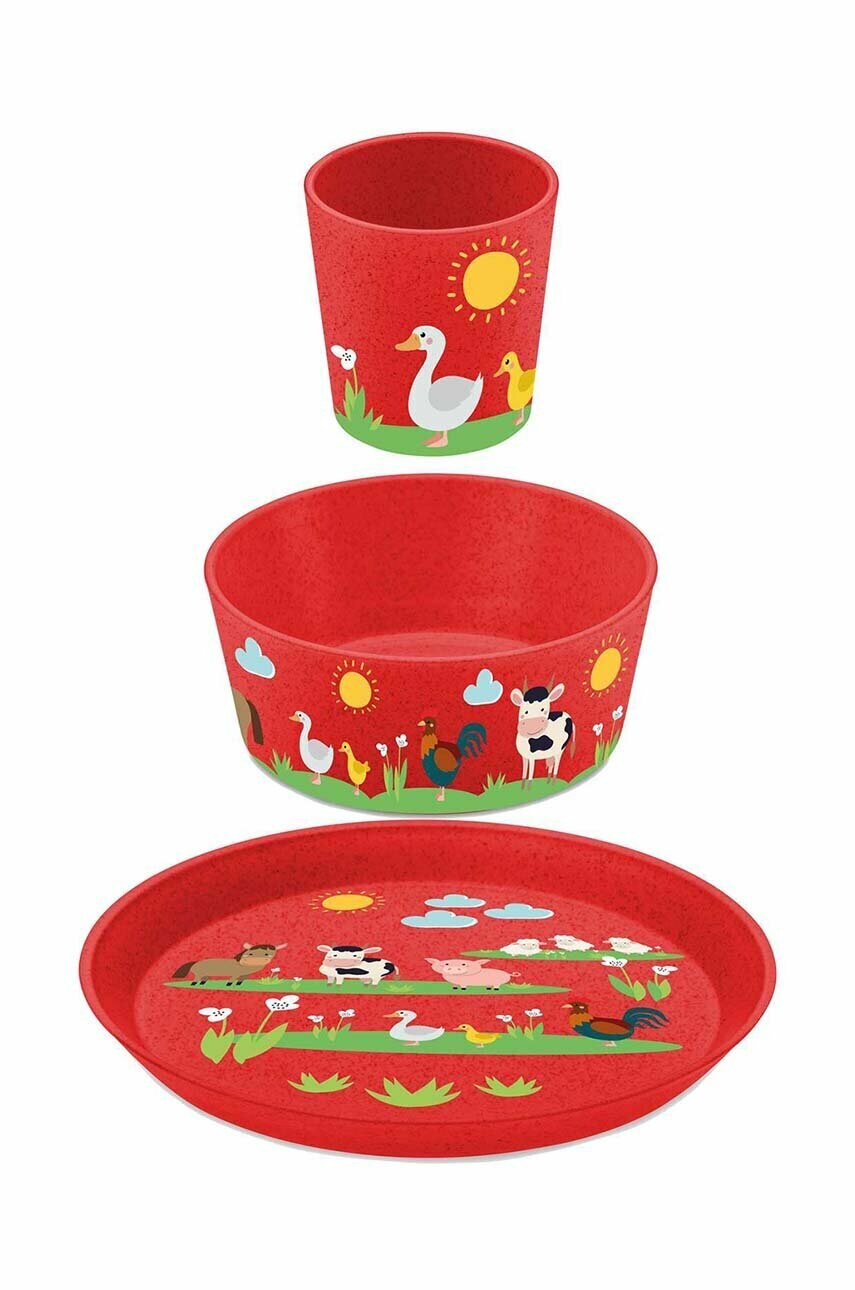 Набір для дитини: тарілка, миска, кружка Koziol 3-pack
