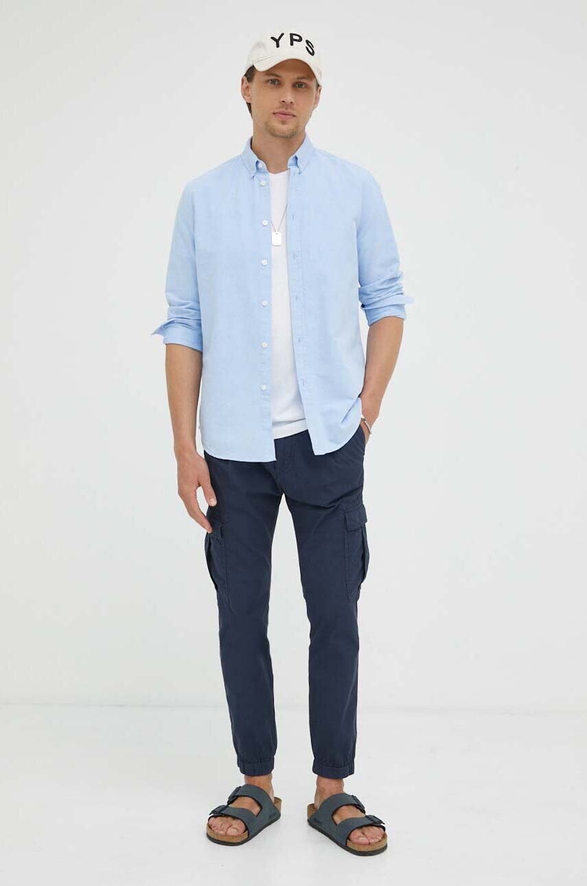 Бавовняна сорочка Samsoe Samsoe чоловіча regular комір button-down