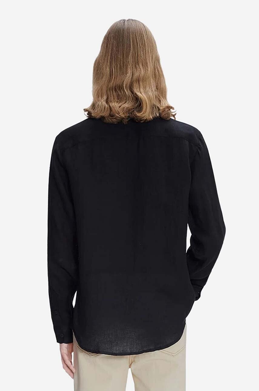 Сорочка A.P.C. A.P.C. Chemise Cassel LIAEK-H12545 BLACK чоловіча колір чорний regular класичний комір LIAEK.H12545-BLACK