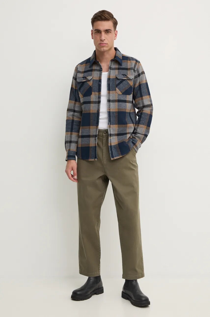 Сорочка Barbour чоловіча колір сірий regular класичний комір MSH5253
