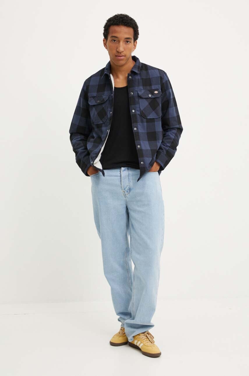 Сорочка Dickies чоловіча колір синій regular DK0A4XGRNV0-NAVY