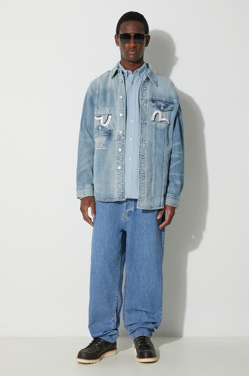 Джинсова куртка Evisu чоловіча перехідна oversize