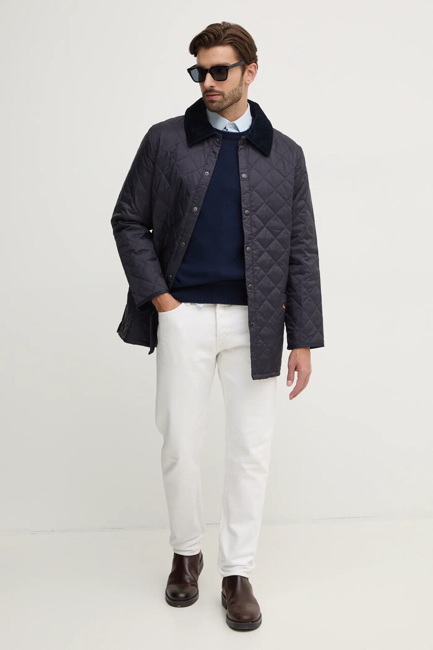 Куртка Barbour le Quilt чоловіча колір синій перехідна MQU0001