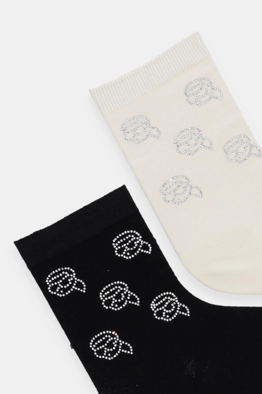 Шкарпетки Karl Lagerfeld 2-pack жіночі колір чорний A1W47103