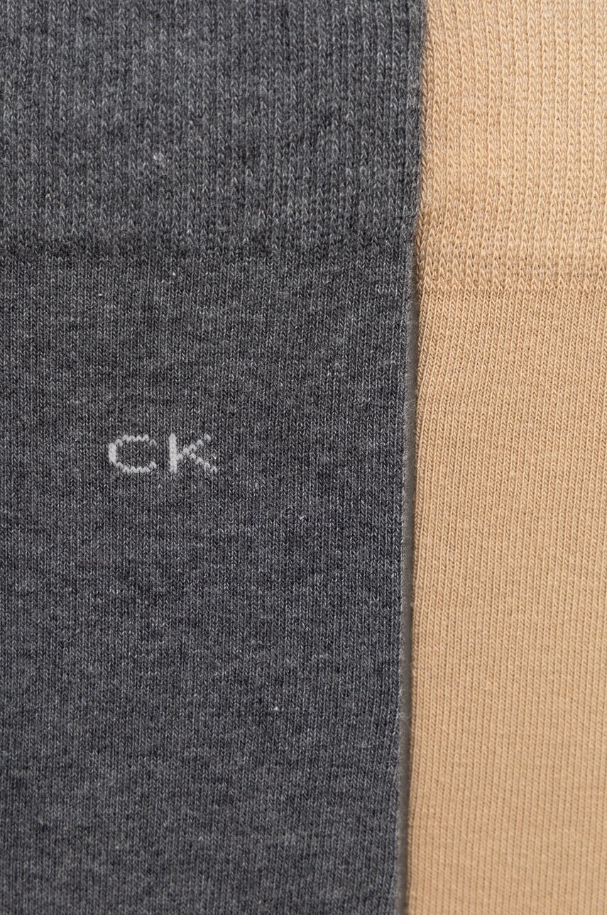 Шкарпетки Calvin Klein 2-pack чоловічі колір бежевий
