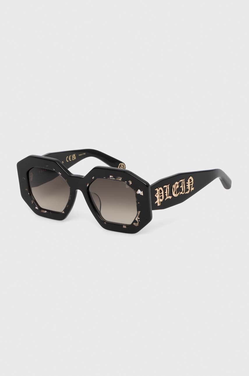 Сонцезахисні окуляри Philipp Plein жіночі колір чорний SPP098M_530700