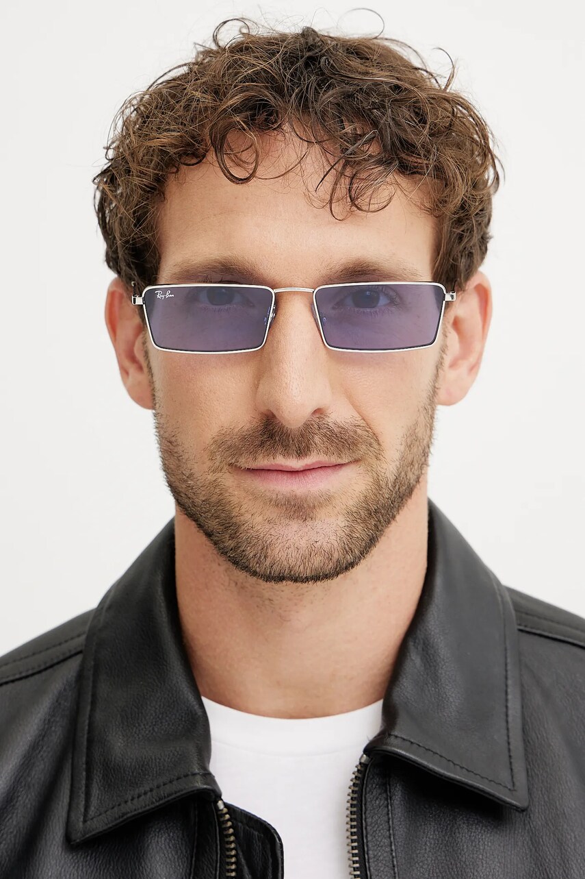 Сонцезахисні окуляри Ray-Ban колір срібний 0RB3741