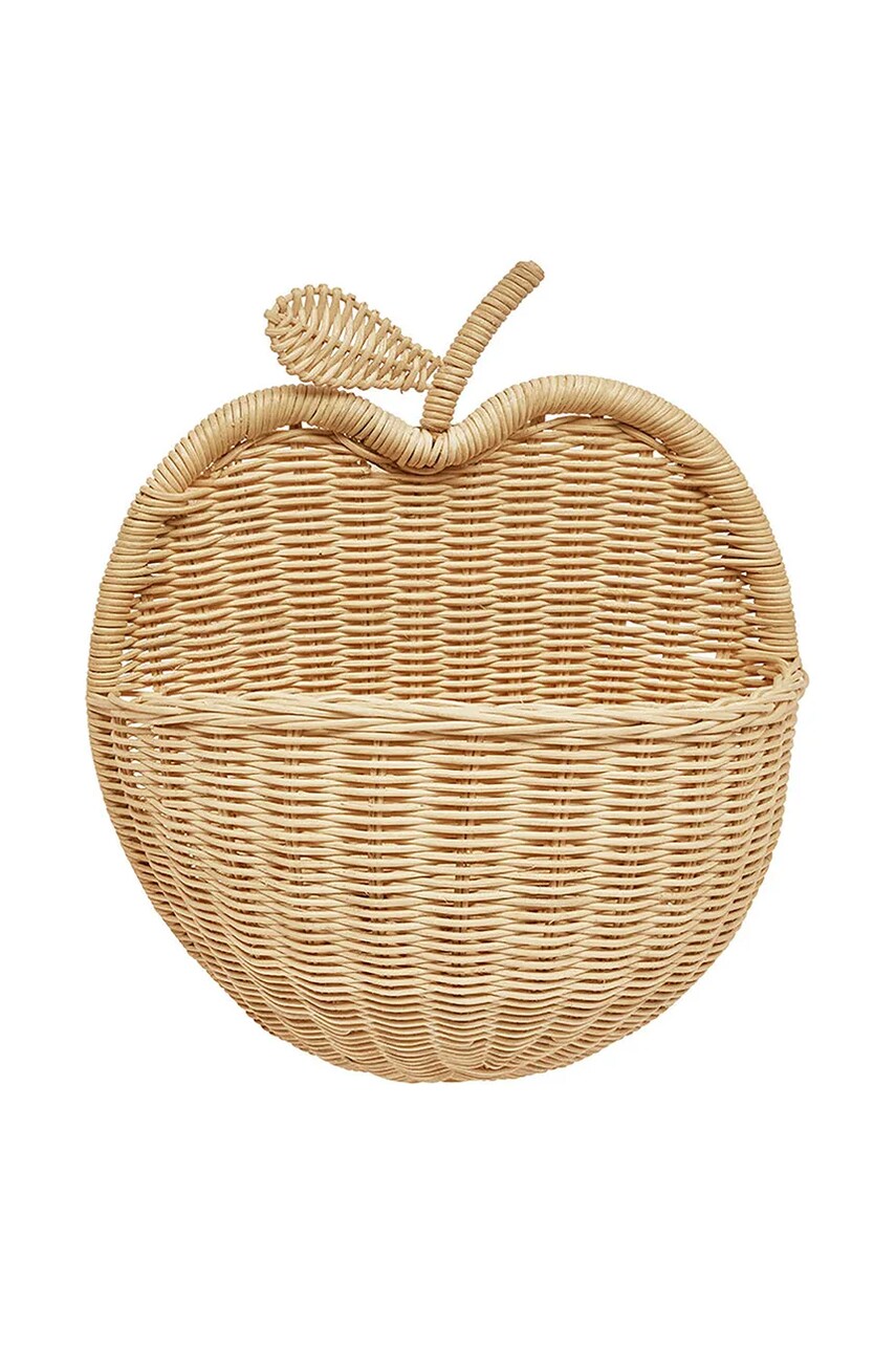 Настінний кошик для зберігання OYOY Wall Basket Apple колір бежевий