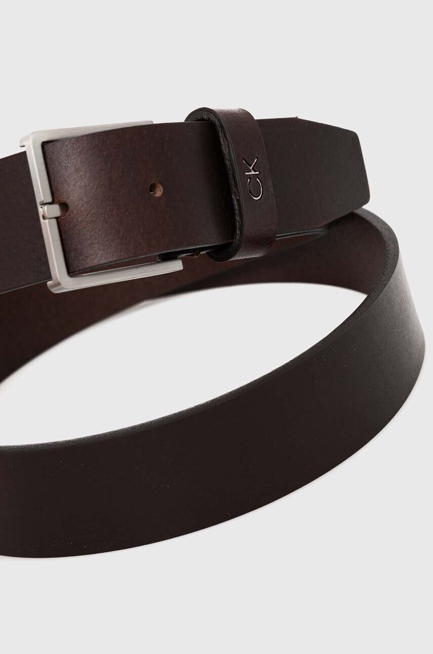Шкіряний ремінь Calvin Klein чоловічий колір коричневий K50K510083