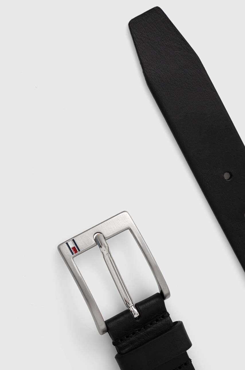 Шкіряний ремінь Tommy Hilfiger чоловічий колір чорний AM0AM08363