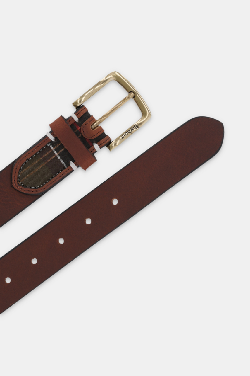 Шкіряний ремінь Barbour чоловічий колір коричневий MAC0446