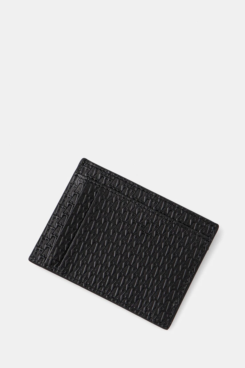 Шкіряний чохол на банківські карти Armani Exchange колір чорний 958053 4R847