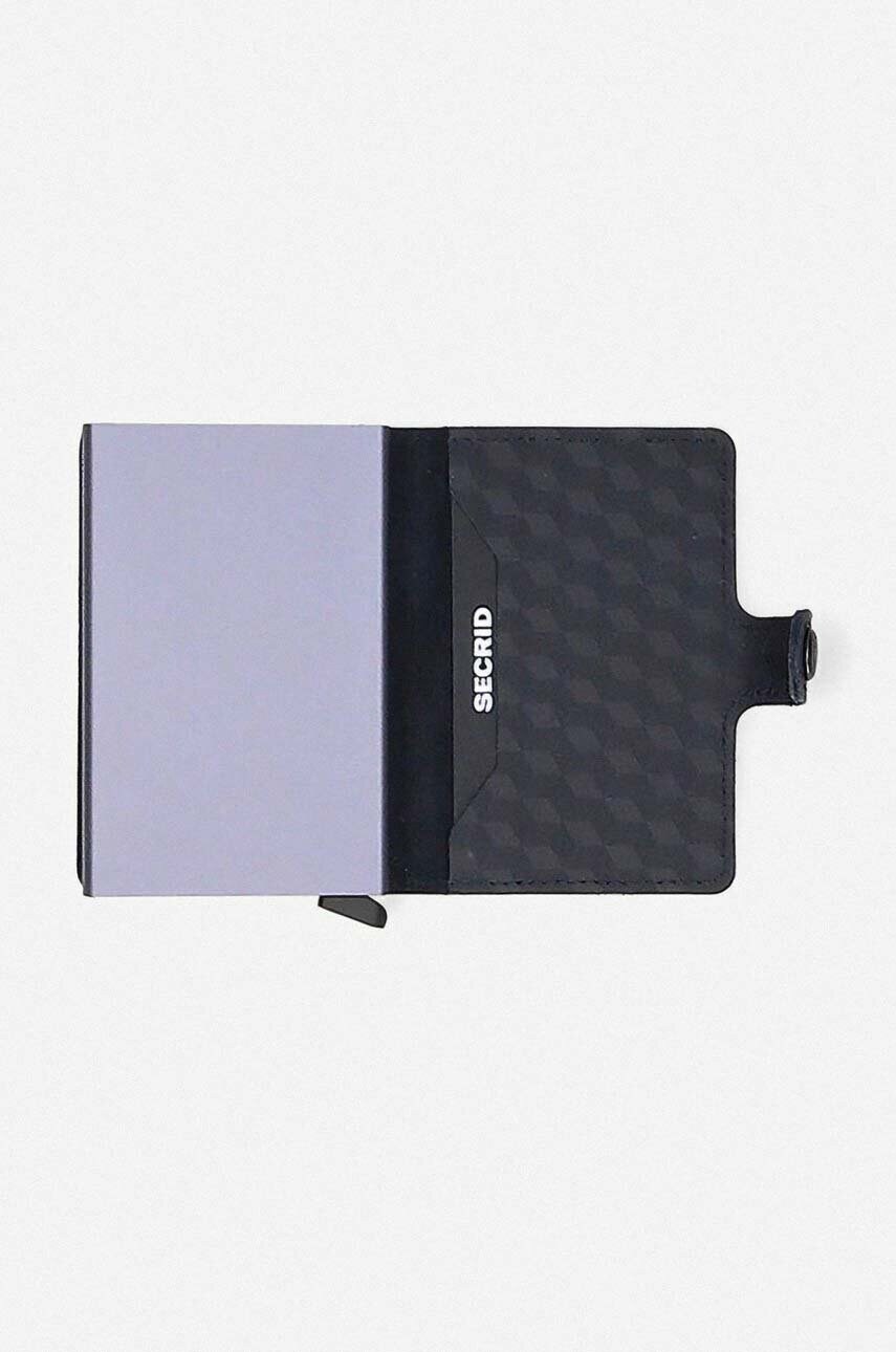 Гаманець Secrid колір чорний Portfel Secrid Miniwallet Optical MOP-BLACK-TITANIUM