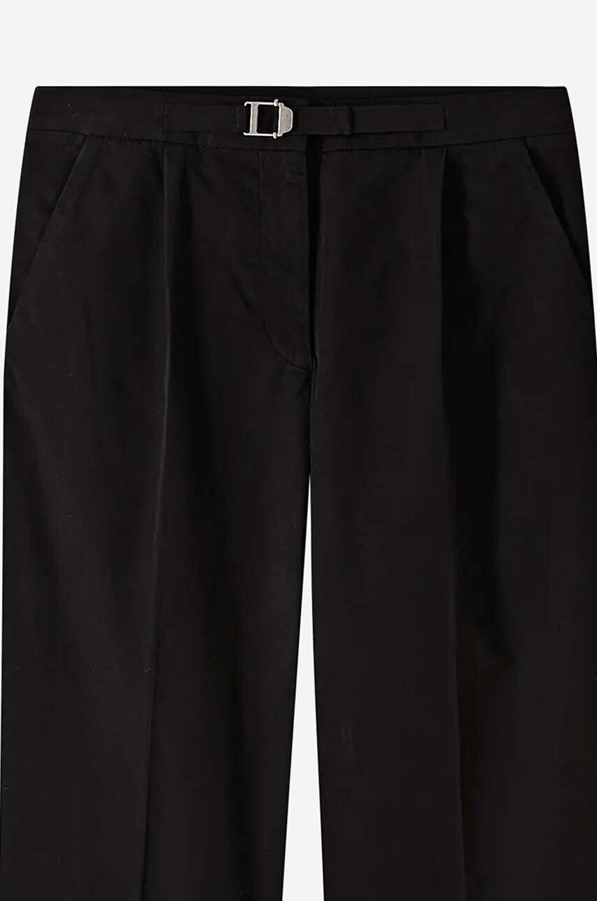 Бавовняні штани A.P.C. колір чорний пряме висока посадка COFAM.F08427-BLACK