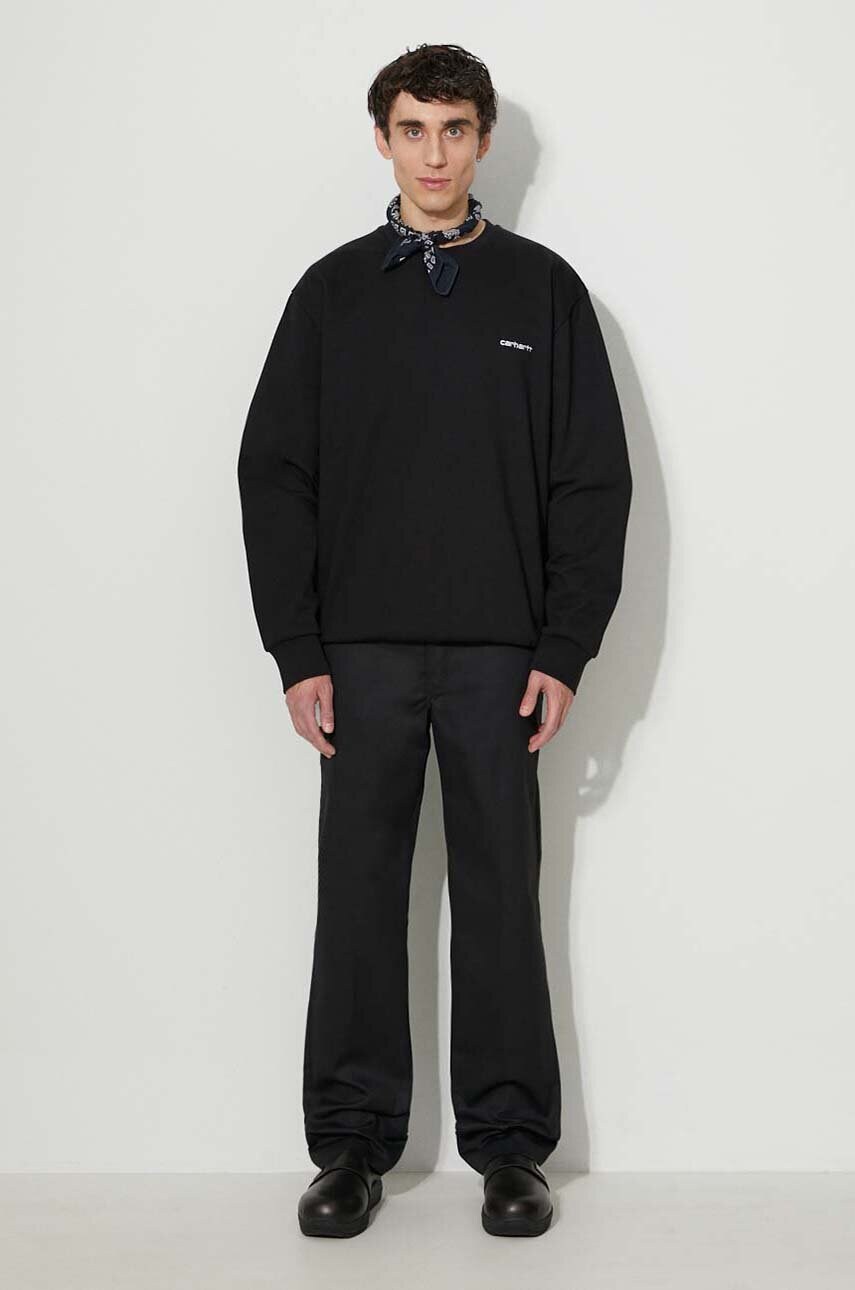 Штани Dickies колір чорний облягаючі 873.BLK-BLACK