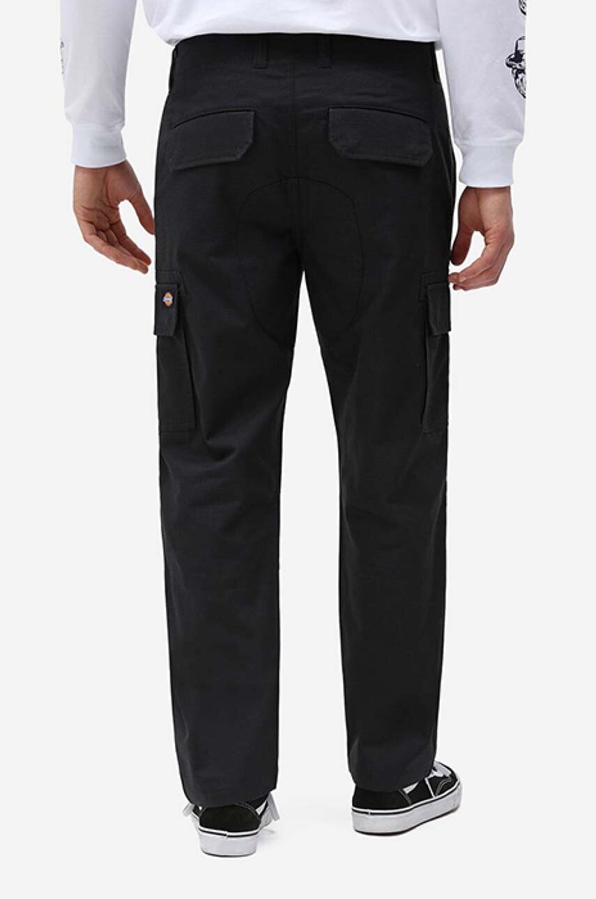 Бавовняні штани Dickies колір чорний фасон cargo DK0A4XDUBLK-BLACK