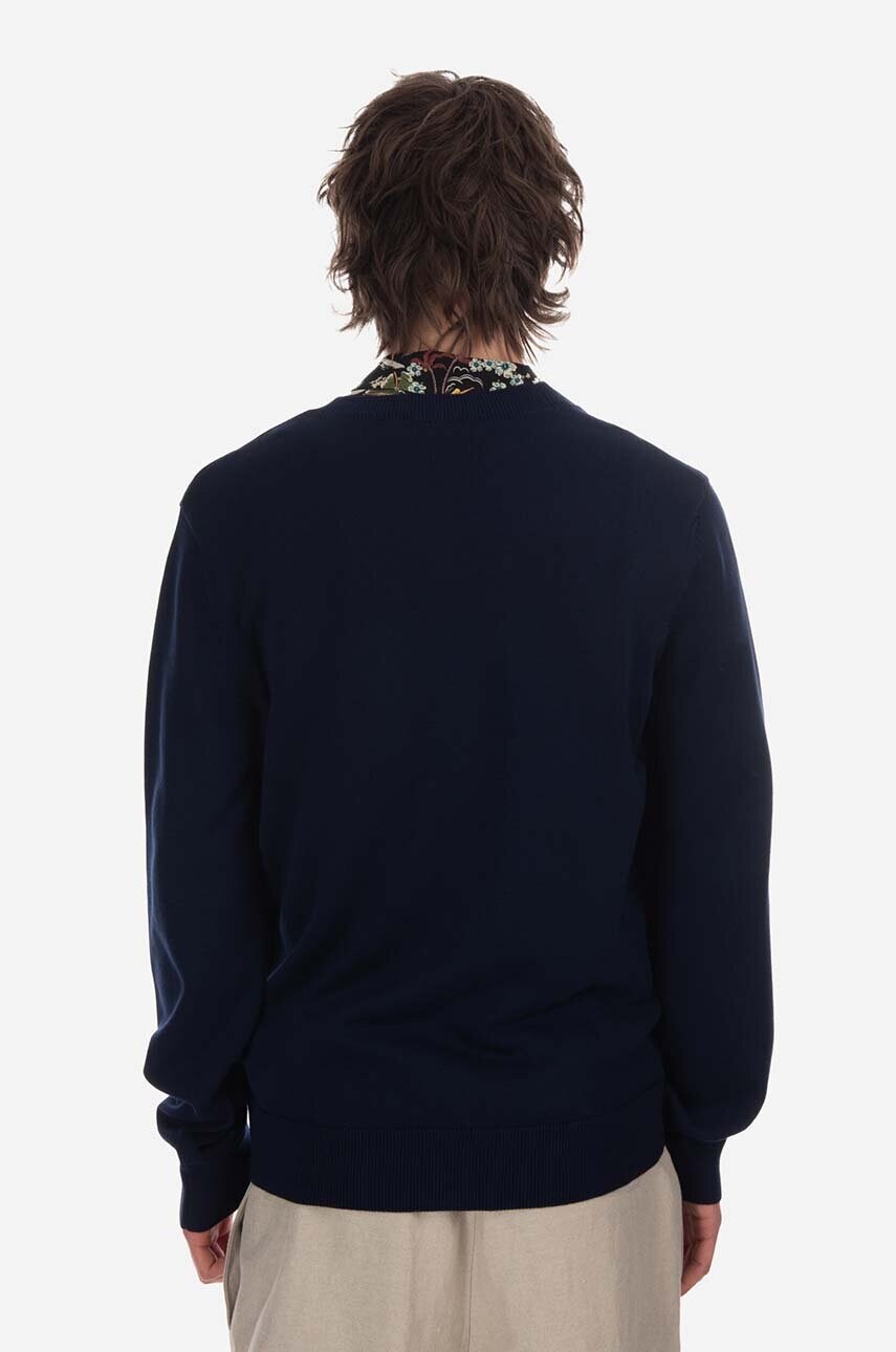 Бавовняний кардиган A.P.C. колір синій COGDK.H22229-DARKNAVY