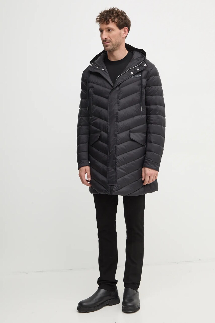 Вовняний светр Armani Exchange чоловічий колір чорний легкий 8NZM5A ZM1YZ