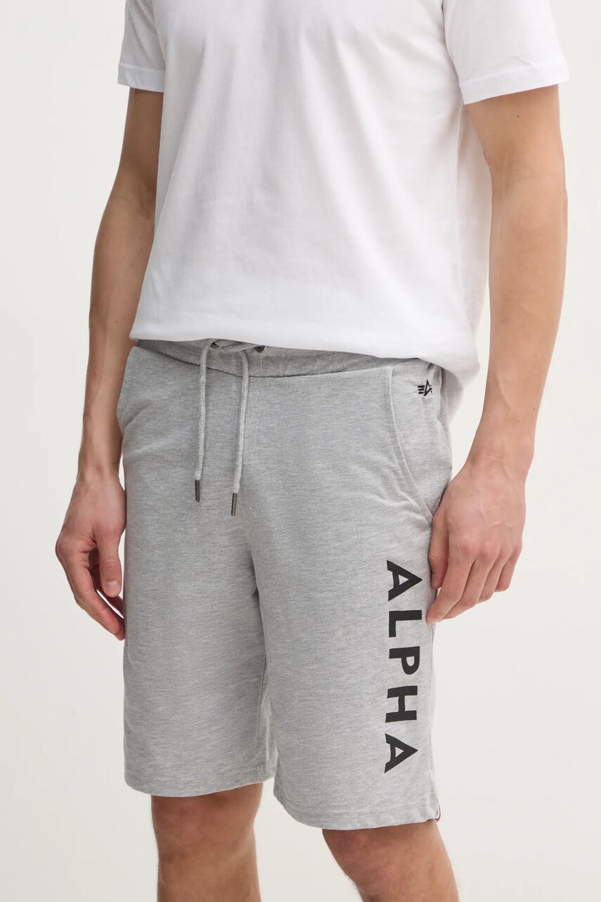 Шорти Alpha Industries Alpha Jersey чоловічі колір сірий 116366.17-grey