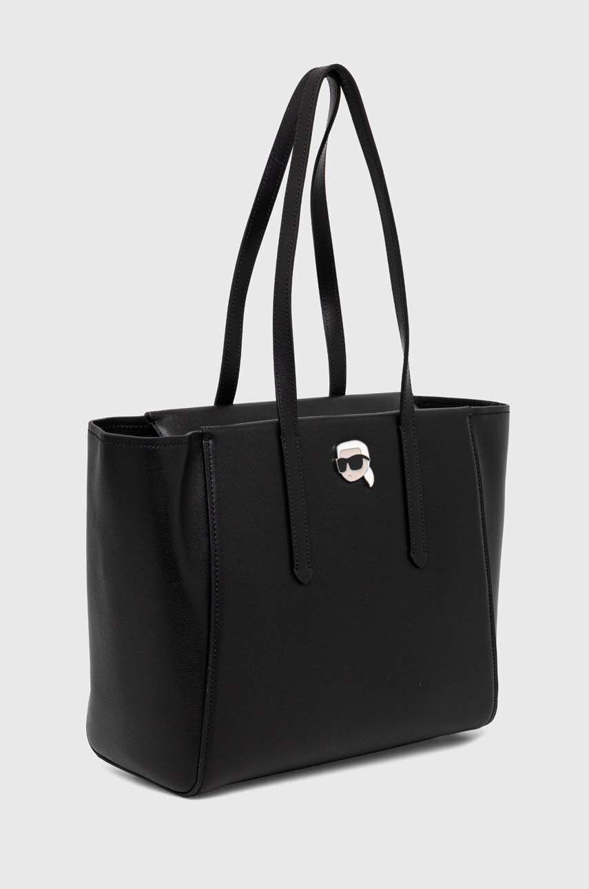Шкіряна сумочка Karl Lagerfeld колір чорний
