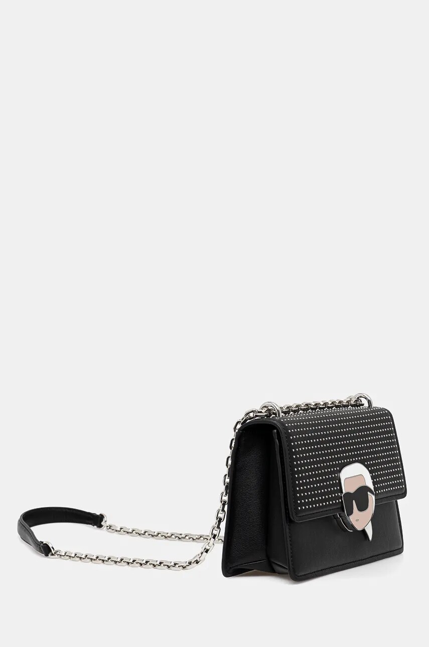 Шкіряна сумочка Karl Lagerfeld колір чорний 246W3027