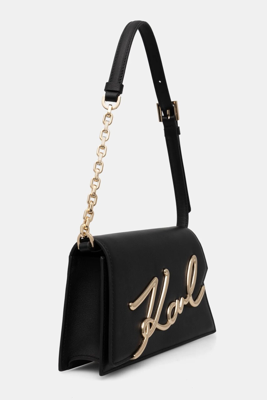 Шкіряна сумочка Karl Lagerfeld колір чорний A1W30037
