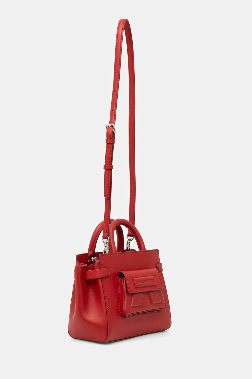 Шкіряна сумочка Karl Lagerfeld колір червоний A1W30443