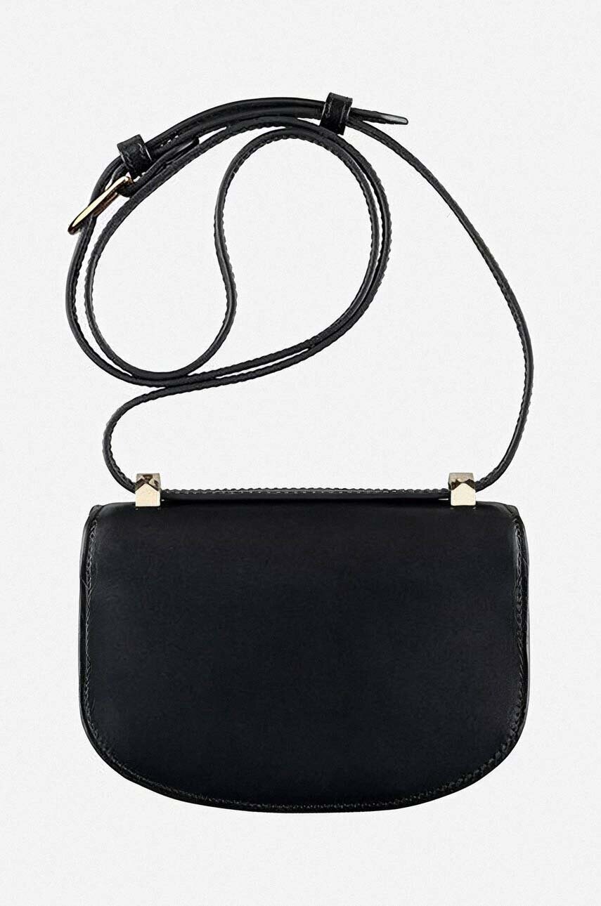 Шкіряна сумочка A.P.C. Geneve Mini колір чорний PXAWV.F61415-BLACK