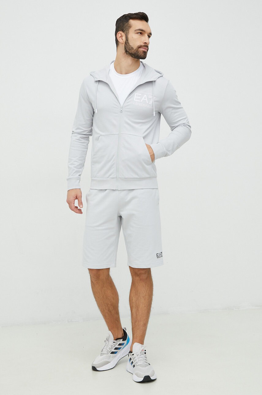 Футболка EA7 Emporio Armani чоловічий колір білий однотонний