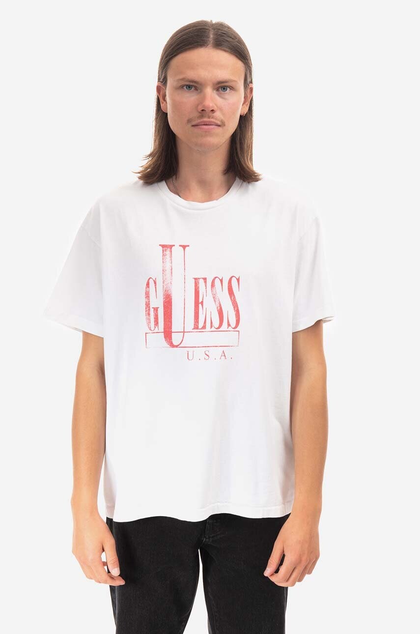 Бавовняна футболка Guess колір білий візерунок M2BI08.KBB50-G046